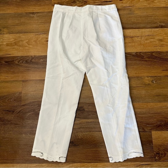 NWT Natori White Embroidered Pants size 4 - Picture 2 of 7